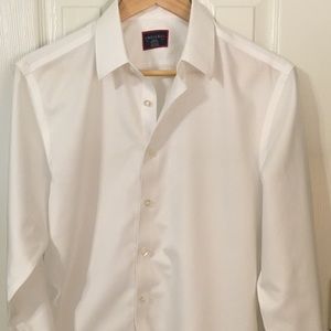 UNTUCKit Men’s White Button Down Dress Shirt